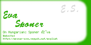 eva sponer business card